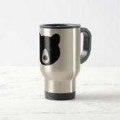 Mug De Voyage Face de l'ours noir (Devant droit)