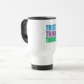 Mug De Voyage Faire Confiance Penser Prospérer – Conception de C (Devant gauche)