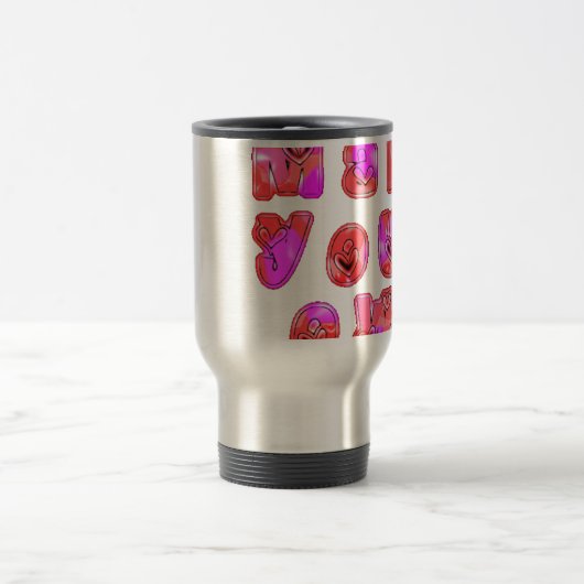 Mug De Voyage Faites votre propre coeur Art Design d'impression (Centre)