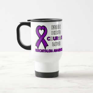 Mug De Voyage Faith Hope Courage Love...Fibro