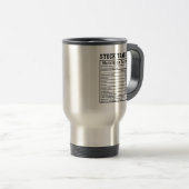 Mug De Voyage Faits Nutritionnels de Trader Boursier Drôle Cadea (Devant droit)