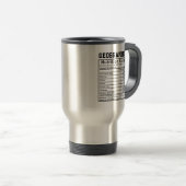 Mug De Voyage Faits nutritionnels drôles de géographe Sciences d (Devant droit)