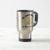 MUG DE VOYAGE FAMILLE DE PITBULL (Devant droit)