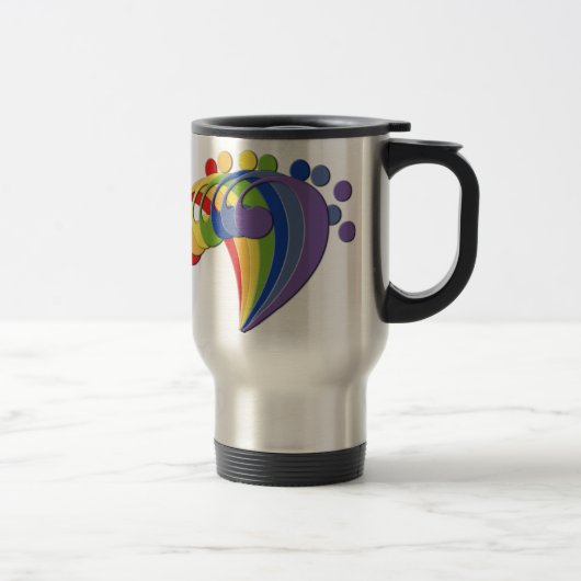Mug De Voyage Fan d'arc-en-ciel de clef basse (Droit)