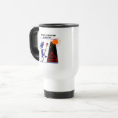 Mug De Voyage Fanatique de Shuffleboard (Devant gauche)