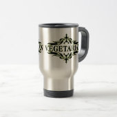 Mug De Voyage Fancy in Black - Végétarien (Devant droit)