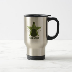 Mug De Voyage Fantastique guitare étoile tourbillons Mug, vert