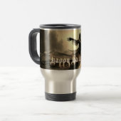 Mug De Voyage Fantôme noir féminin dans Hellscape - Halloween (Devant gauche)