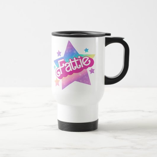 Mug De Voyage Fattie Plus Size Rainbow Retro 90's Nostalgia Star (Droite)