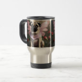 Mug De Voyage Fée de Carlin rose adorable, (Devant gauche)