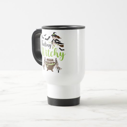 Mug De Voyage Feeling witchy magic halloween (Devant gauche)