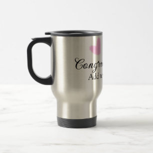 Mug De Voyage Félicitations pour la remise des diplômes cœur ros