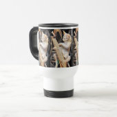 Mug De Voyage Feline Harmony – Surreal Cat Art (Devant gauche)