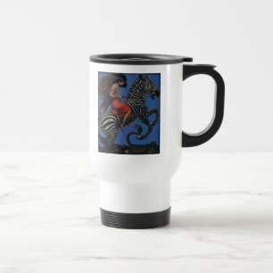 Mug De Voyage Femme Art Nouveau Zèbre Vintage