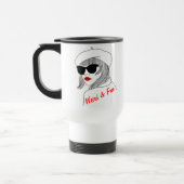 Mug De Voyage Femme Silhouette Rouge & Noir Citation Féministe L (Gauche)