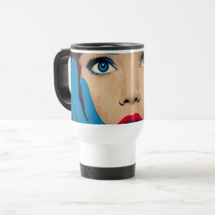 Mug De Voyage Femme surprise dans l'art pop