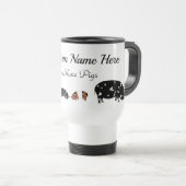 Mug De Voyage Ferme de cochons personnalisée KuneKune (Devant droit)