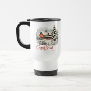 Mug De Voyage Ferme de Noël rustique de petite ville