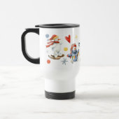 Mug De Voyage Festif de motoneige mignon hiver Noël (Gauche)