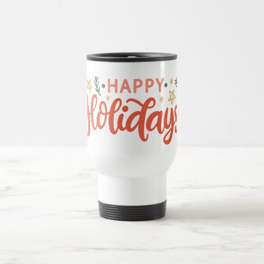 Mug De Voyage Festive Happy Holidays Design (Centre)