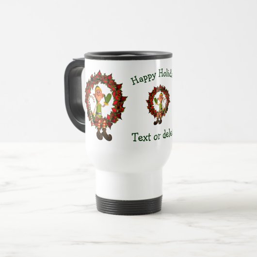 Mug De Voyage Fête de Noël Personnalisée (Devant gauche)