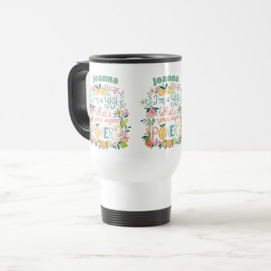 Mug De Voyage Fête des mères GIGI personnalisées Anniversaire No (Devant gauche)