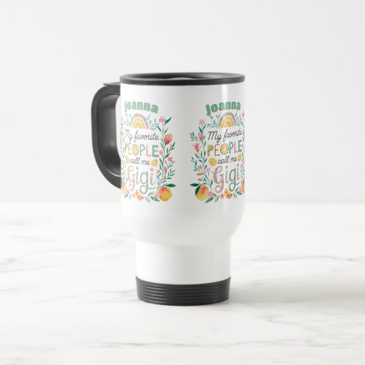 Mug De Voyage Fête des mères GIGI personnalisées Anniversaire No (Devant gauche)