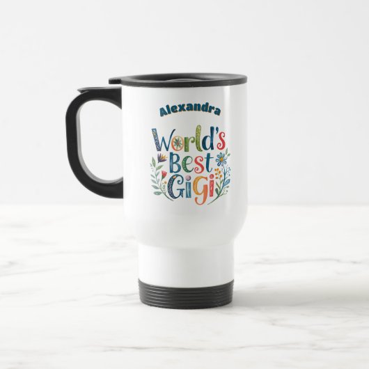 Mug De Voyage Fête des mères GIGI personnalisées Anniversaire No (Gauche)