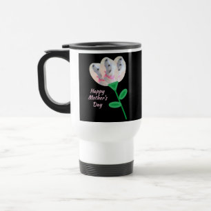 Mug De Voyage Fête des mères mignonne chiot Fleur de Chien Noir
