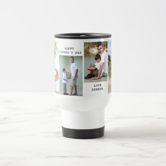 Mug De Voyage Fête des pères Photo Collage 4 Photo verticale (Centre)
