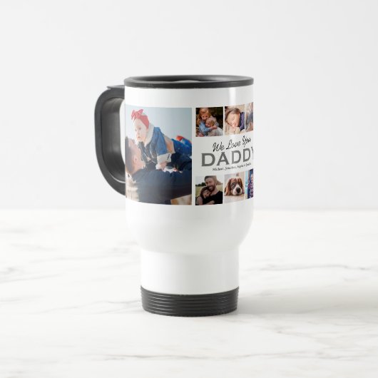 Mug De Voyage Fête des pères photo personnalisée (Devant gauche)