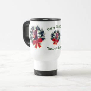 Mug De Voyage Fêtes de Noël Doberman Personnalisées