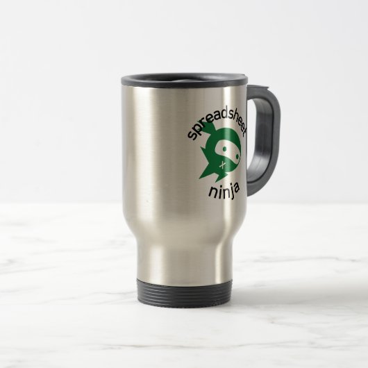 Mug De Voyage Feuille de calcul Ninja (Devant droit)