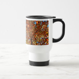 Mug De Voyage Feux d'artifice de feuilles d'automne