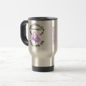 Mug De Voyage Fibromyalgie Purple Awareness Rubans Papillons (Devant gauche)