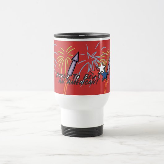 Mug De Voyage Fier Américain - (Centre)