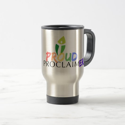 Mug De Voyage Fier café ProclamationER Voyage Mug (Devant droit)