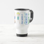 Mug De Voyage Fier d'être une équipe de natation synchronisée (Devant droit)