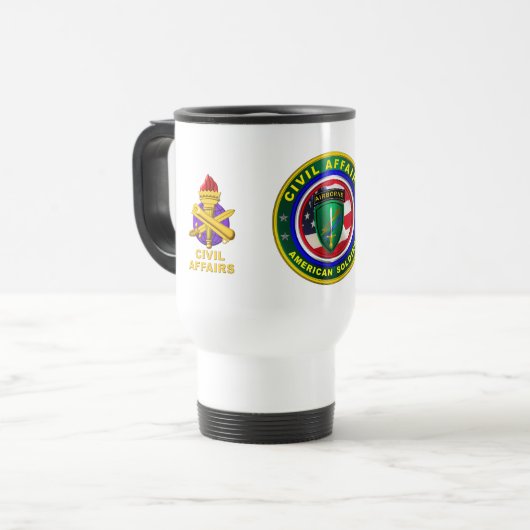 Mug De Voyage Fière Armée des affaires civiles Soldat (Devant gauche)