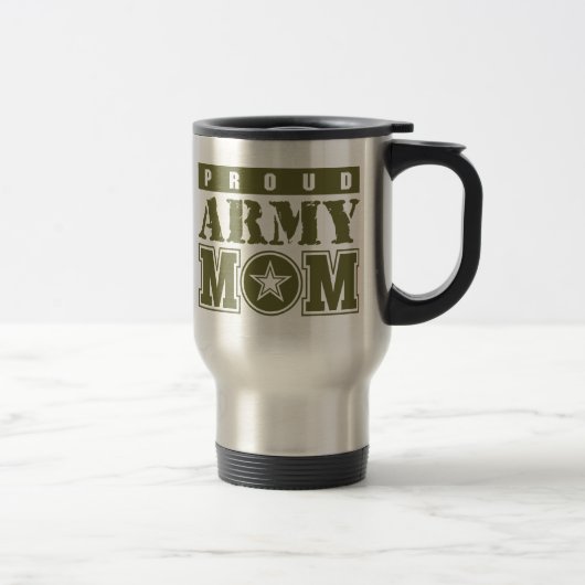 Mug De Voyage Fière maman de l'armée (Droit)