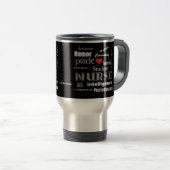Mug De Voyage Fierté-Attributs d'élève-infirmière avec le coeur (Devant droit)