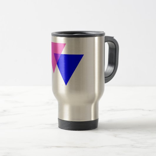 Mug De Voyage Fierté bisexuelle Biangles (Devant droit)