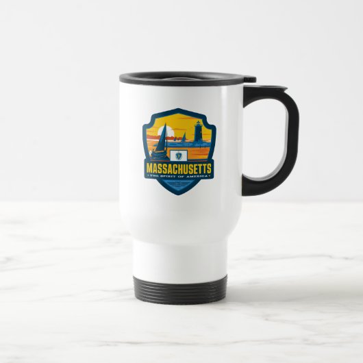Mug De Voyage Fierté de l'État | Massachusetts (Droite)