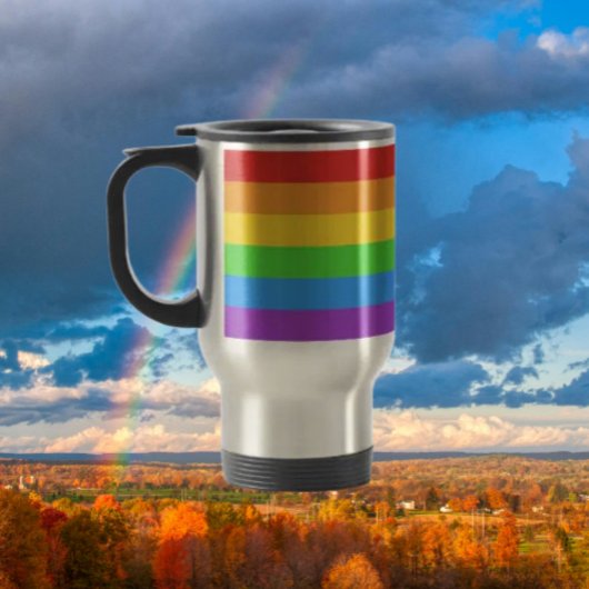 Mug De Voyage Fierté sur le Go : drapeau arc-en-ciel