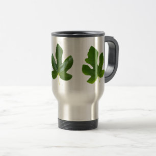 Mug De Voyage Fig tree feuilles verts closeuse isolé