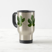 Mug De Voyage Fig tree feuilles verts closeuse isolé (Devant gauche)