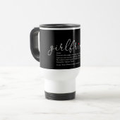 Mug De Voyage Fille-amie Définition Script chic Red Love Heart (Devant gauche)