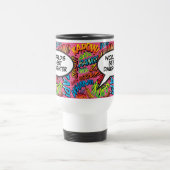 Mug De Voyage Fille Amusant Bande Dessinée Rétro Pop Art Rose (Centre)