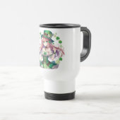 Mug De Voyage Fille d'anime de la Saint Patrick's Day (Devant droit)