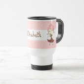 Mug De Voyage Fille Girly de Tour Eiffel chic et à la mode de (Devant droit)
